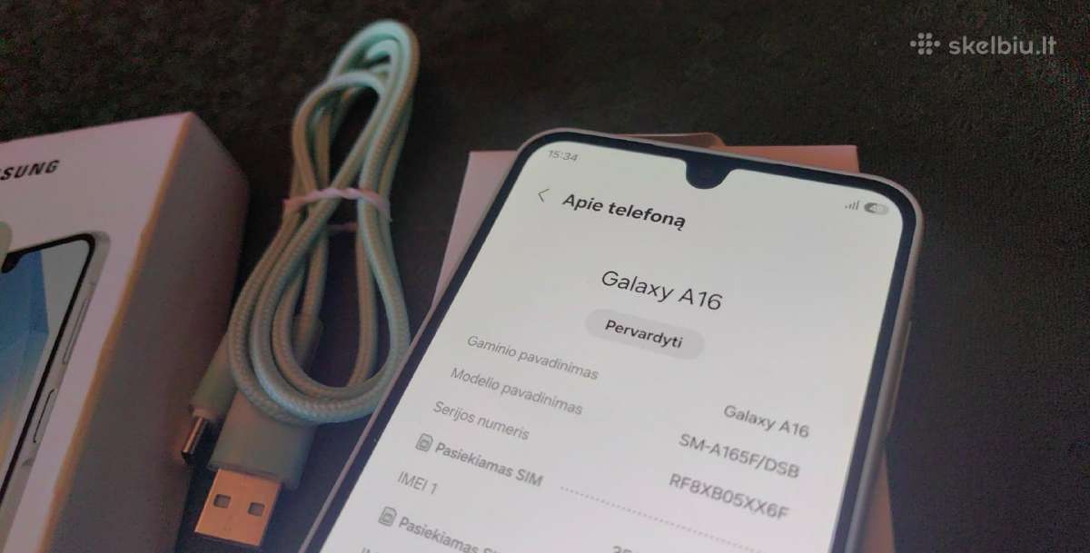 Samsung galaxy A16 128gb komplektas dezuteje - nuotraukos Nr. 4