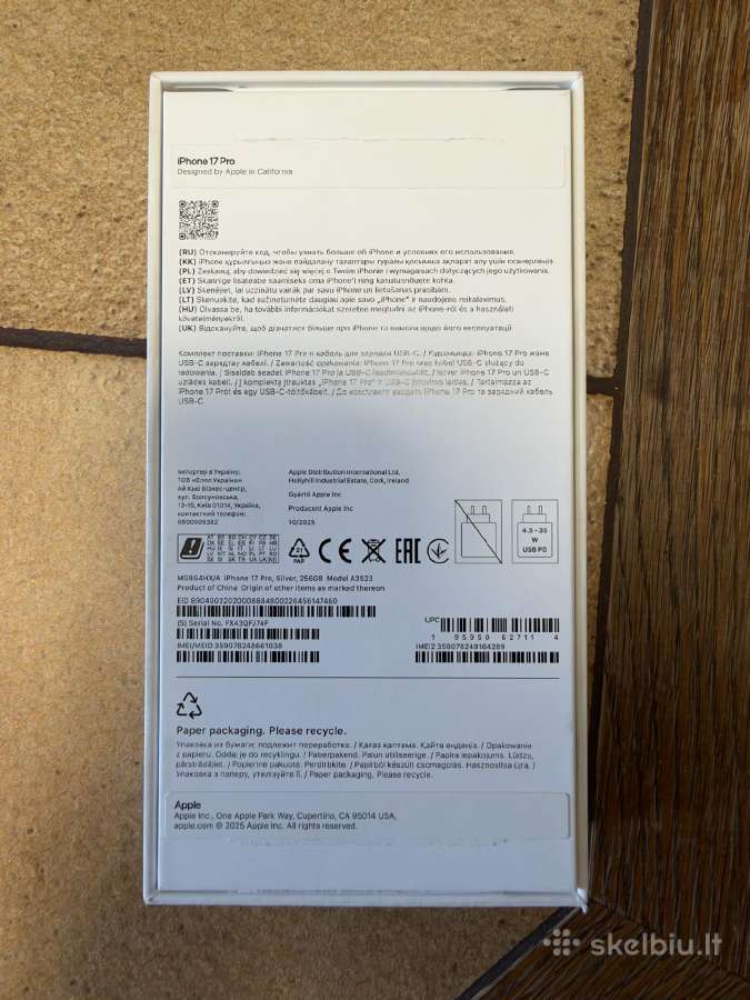 iPhone 17 Pro 256gb Silver 96% baterija - nuotraukos Nr. 3