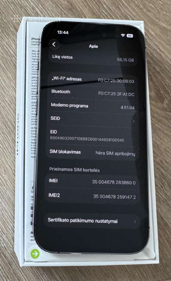 iPhone 14 Pro 128gb Deep purple - nuotraukos Nr. 9