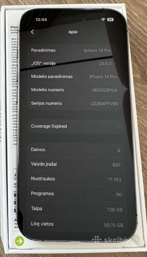 iPhone 14 Pro 128gb Deep purple - nuotraukos Nr. 7