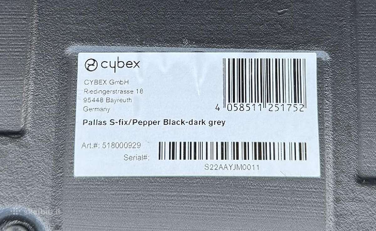 Parduodama prižiūrėta Cybex Pallas S-fix - nuotraukos Nr. 7
