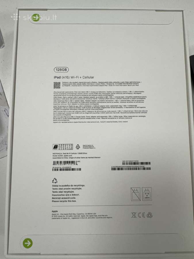 Apple iPad 11" (A16) Wi-fi + Lte 128gb - nuotraukos Nr. 2
