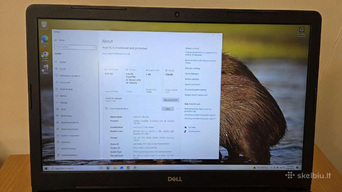 Dell Inspiron 3793 17.3'/i5-1035g1/8gb SSD/nvidia - nuotraukos Nr. 13