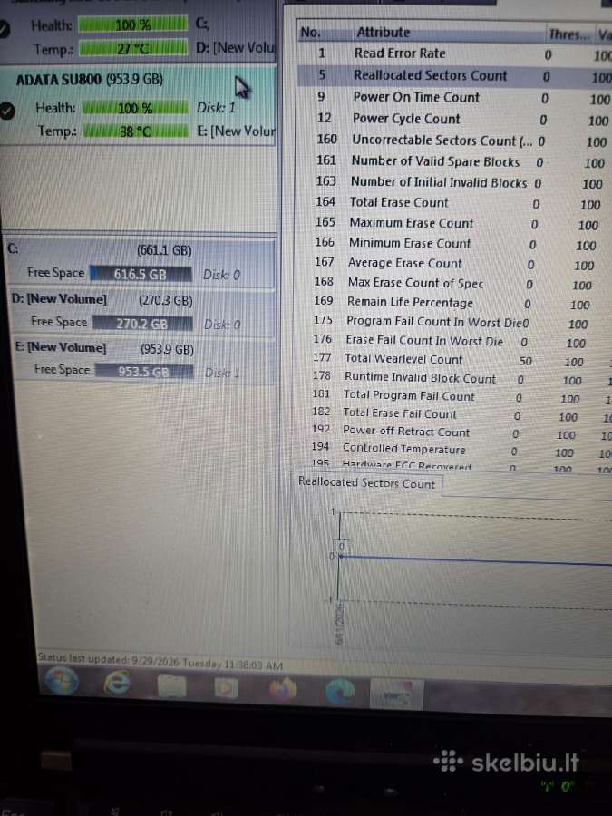 Parduodu 1tb SSD Adata Su800 - nuotraukos Nr. 2
