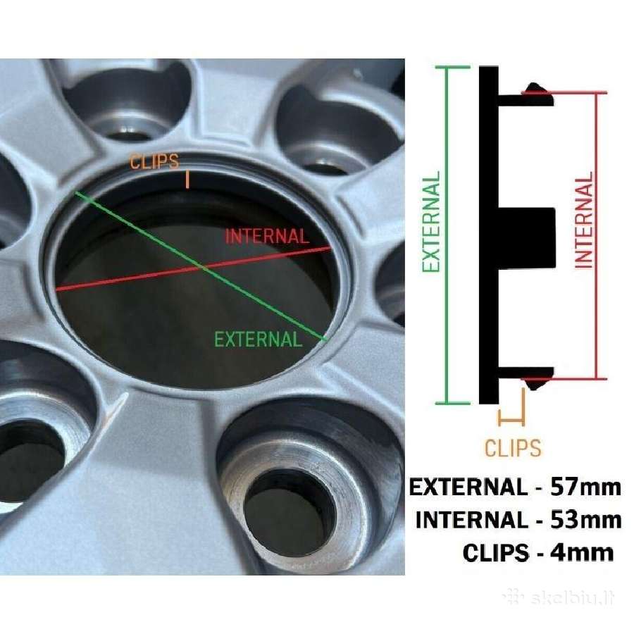 Bmw plaukiojantys ratu dangteliai 57mm 68mm 69mm - nuotraukos Nr. 5