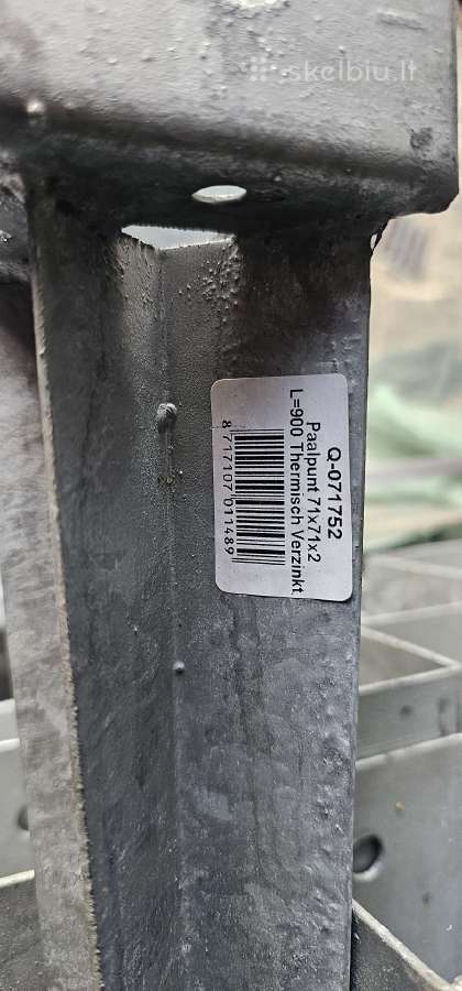 Cinkuoti poliai 71x71x2 L900 nauji - nuotraukos Nr. 2