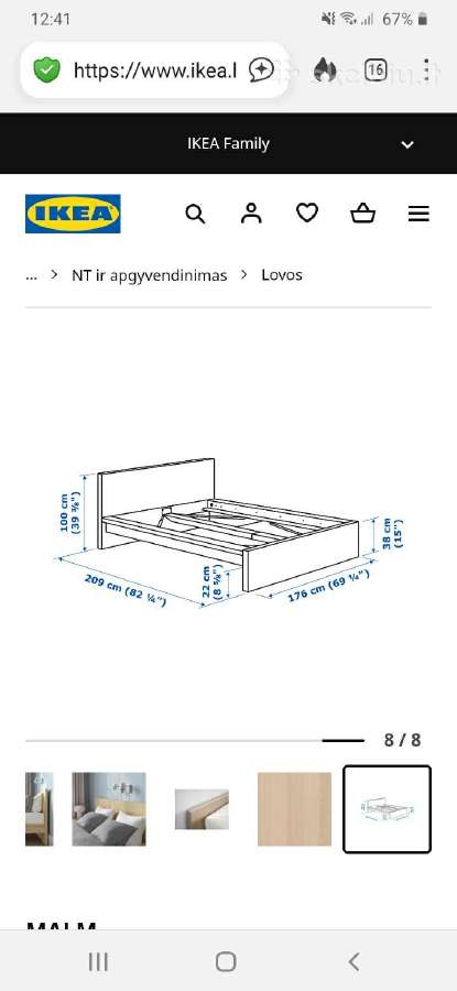 Parduodama Ikea dvigulė lova. - nuotraukos Nr. 4