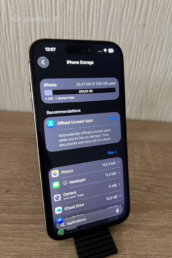 iPhone 15 Pro (256 GB) – Natural Titan - nuotraukos Nr. 11