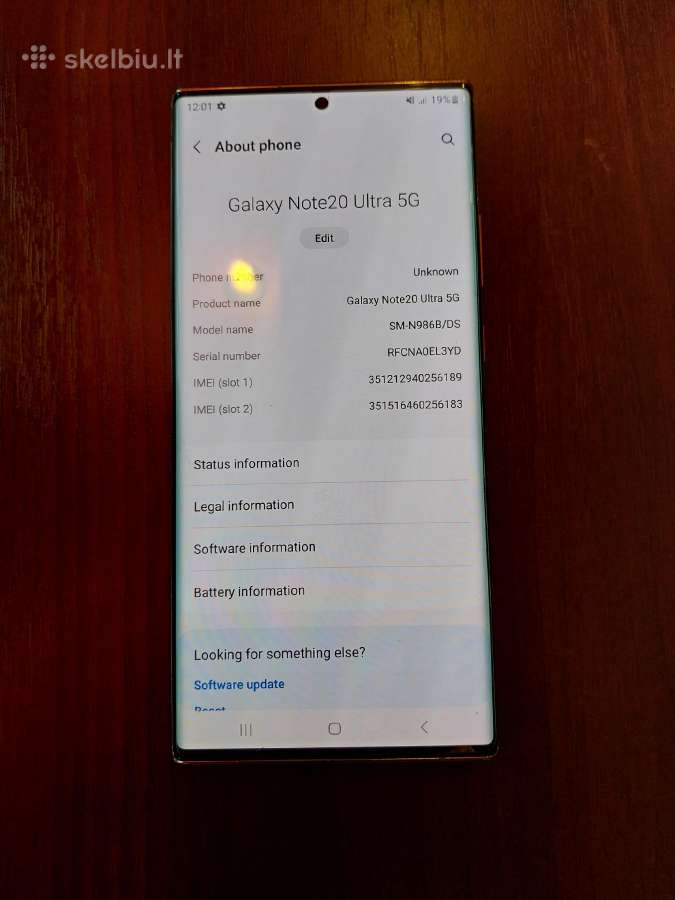 Parduodu Samsung Note20 Ultra 5G (256gb) - nuotraukos Nr. 4