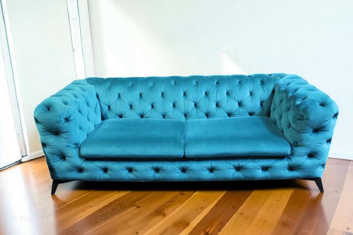 Chesterfield komplektas 3+2 su miegojimo fungcija - nuotraukos Nr. 4