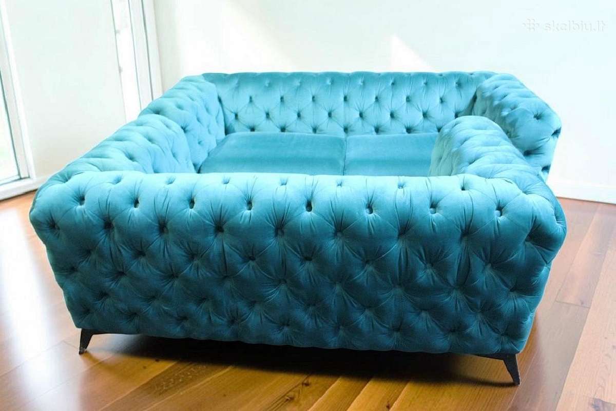 Chesterfield komplektas 3+2 su miegojimo fungcija - nuotraukos Nr. 7