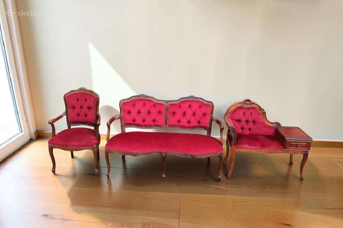 Chesterfield komplektas 3+2 su miegojimo fungcija - nuotraukos Nr. 15