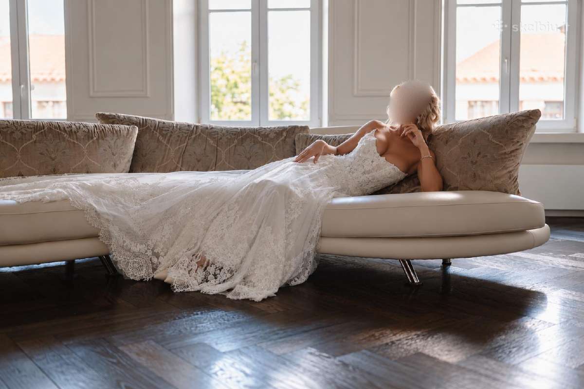 Vienetinė vestuvinė suknelė ivory spalvos - nuotraukos Nr. 4