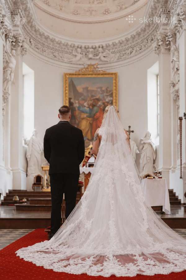 Vienetinė vestuvinė suknelė ivory spalvos - nuotraukos Nr. 9