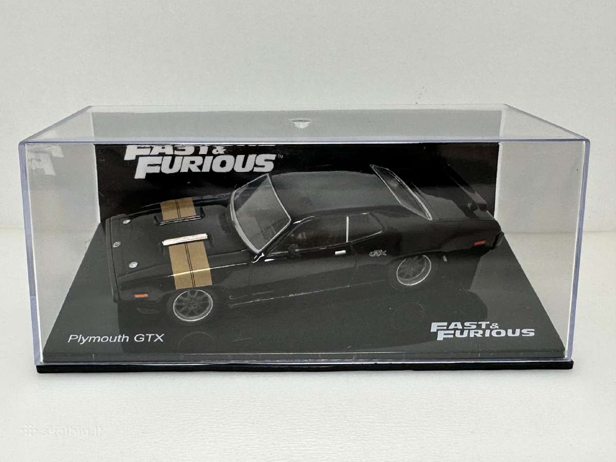 Plymouth Gtx 1971 Dominic Toretto juoda 1:43 Fa - nuotraukos Nr. 2