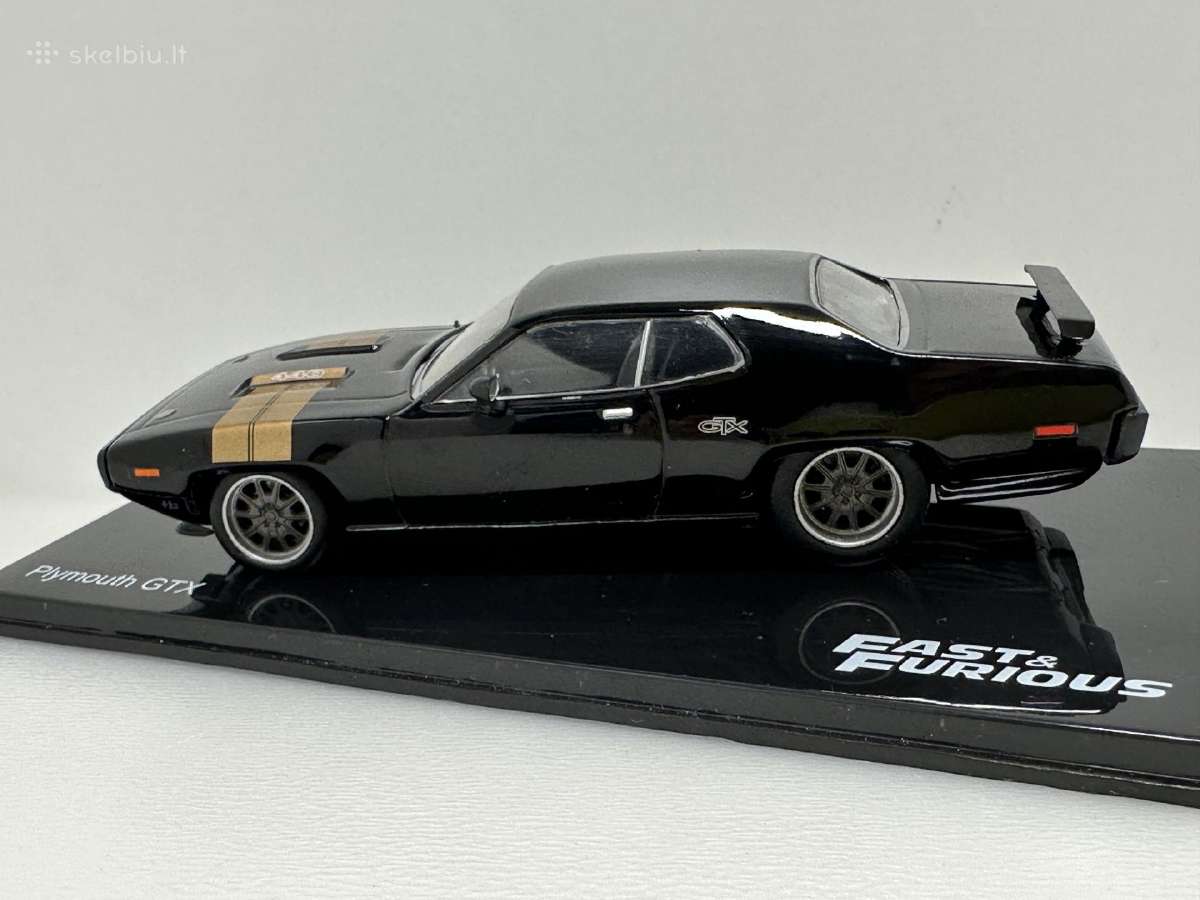 Plymouth Gtx 1971 Dominic Toretto juoda 1:43 Fa - nuotraukos Nr. 3