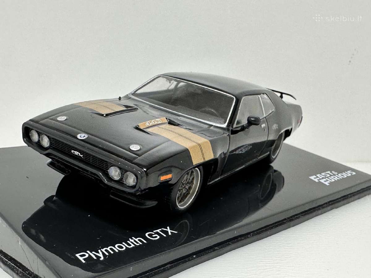 Plymouth Gtx 1971 Dominic Toretto juoda 1:43 Fa - nuotraukos Nr. 4