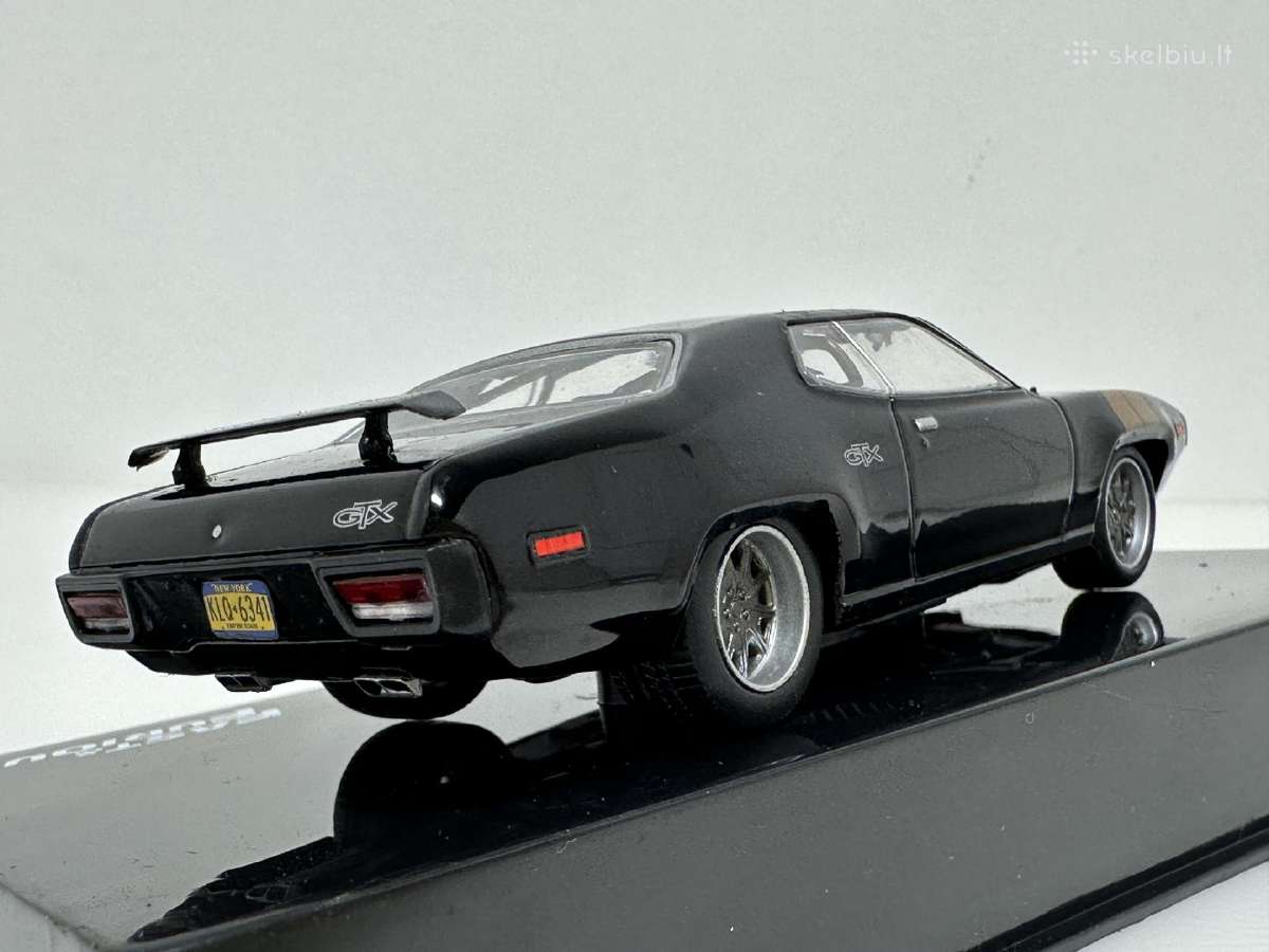 Plymouth Gtx 1971 Dominic Toretto juoda 1:43 Fa - nuotraukos Nr. 6