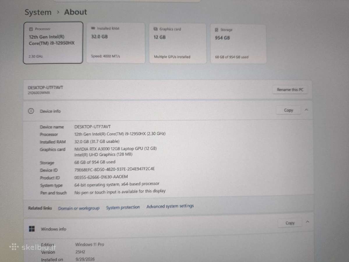 Thinkpad 4k+ 600 Nit i9-12950hx 1tb Rtx A3000 12gb - nuotraukos Nr. 5