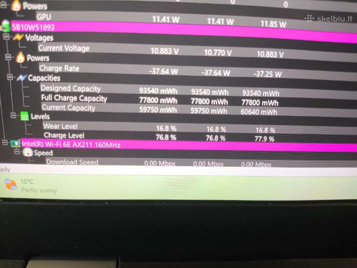 Thinkpad 4k+ 600 Nit i9-12950hx 1tb Rtx A3000 12gb - nuotraukos Nr. 10