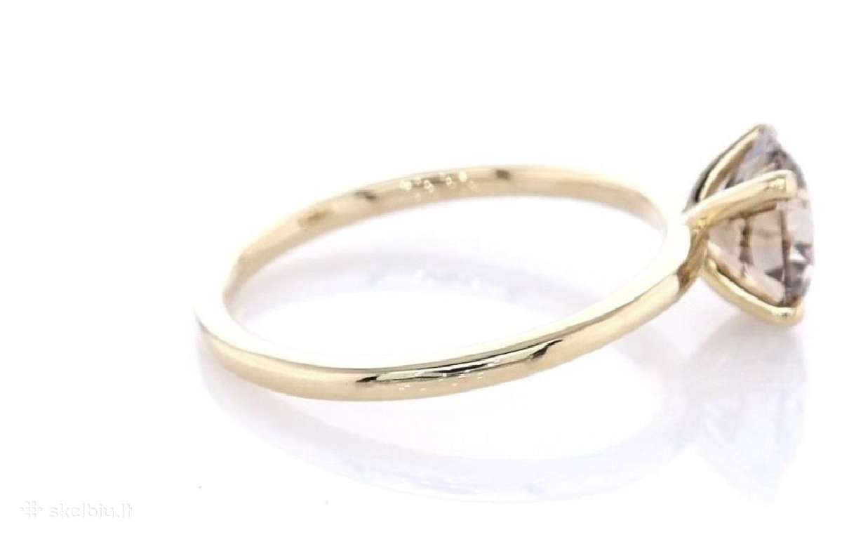 Prabangus geltono aukso žiedas su dideliu 1.51 ct - nuotraukos Nr. 3