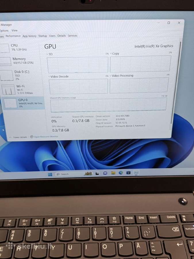 Lenovo L15 Gen2 i7-11th,16 RAM - 256 Nvme - nuotraukos Nr. 7