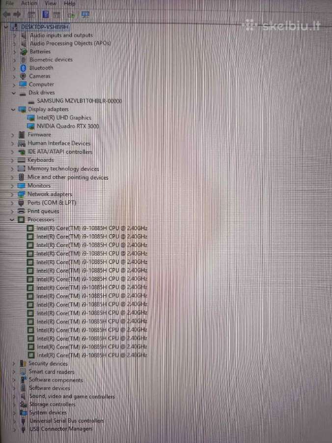 15.6 i9-108850h 32gb 1tb Rtx 3000 6gb 16% - nuotraukos Nr. 5