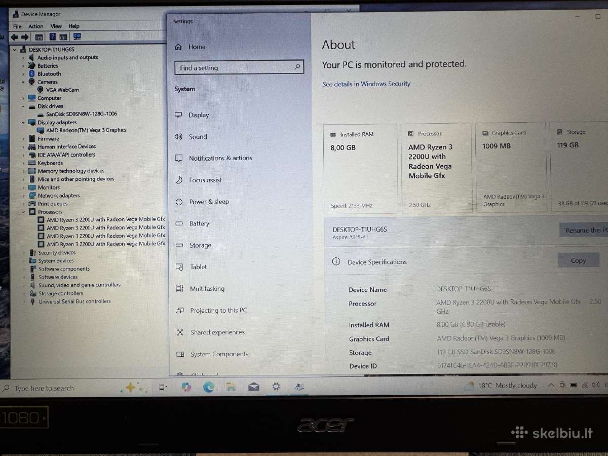 Acer Aspire A315-41 - nuotraukos Nr. 5