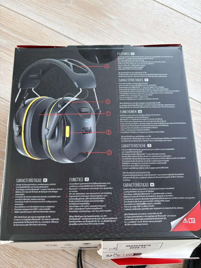 3m Worktunes Connect 90563e Darbo ausinės - nuotraukos Nr. 9