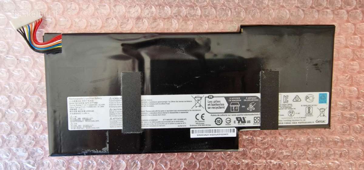 Msi Thin Gf63 12ve stovis 9.5b Visas arba dalimis - nuotraukos Nr. 7