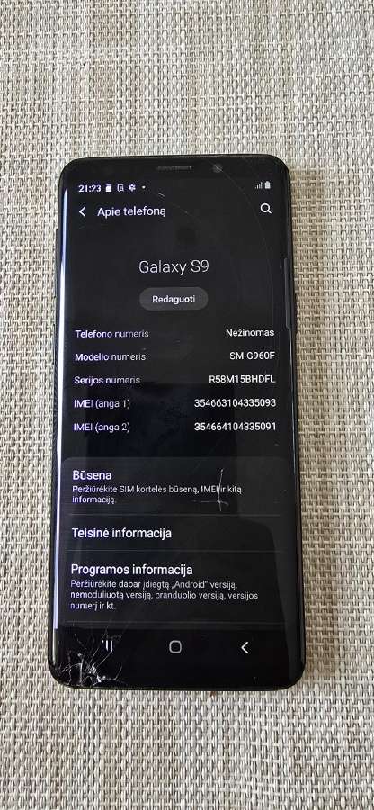 Samsung Galaxy s9 64gb 4gb RAM - nuotraukos Nr. 3