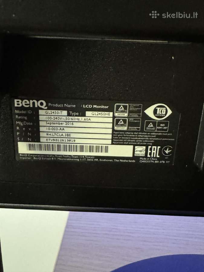 Benq Gl2450-t - nuotraukos Nr. 2