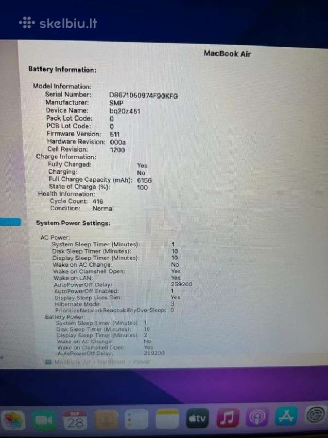 Apple MacBook Air 13 2017 Core i5 / 8 GB / 128 GB - nuotraukos Nr. 5