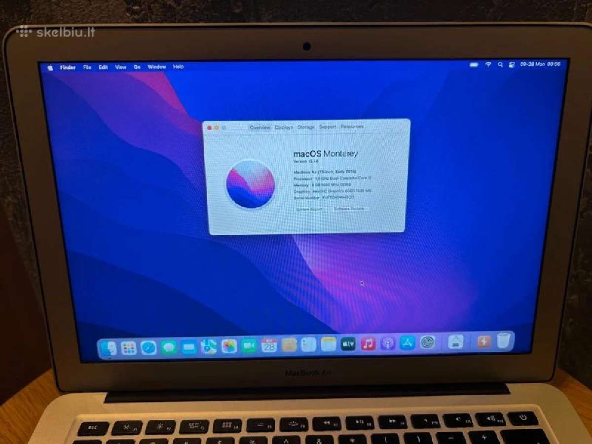 Apple MacBook Air 13 2017 Core i5 / 8 GB / 128 GB - nuotraukos Nr. 4