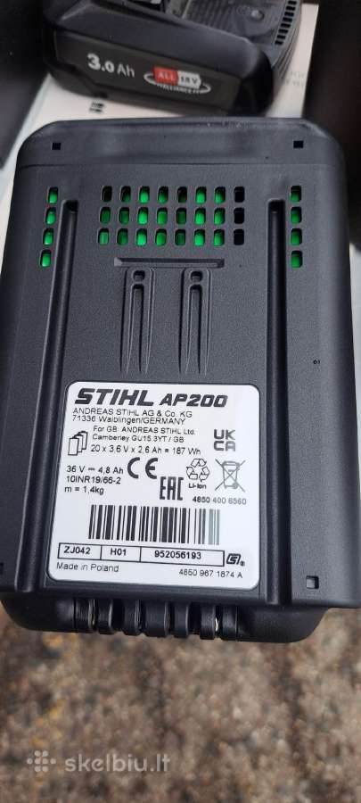 Stihl akumuliatorius - nuotraukos Nr. 3