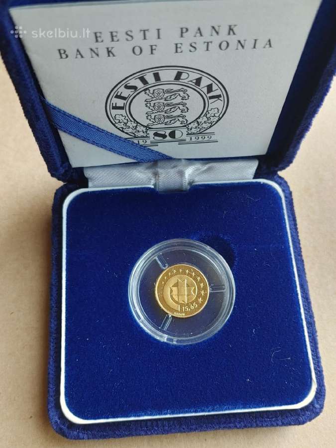 1999m Estija 15.65 kroon moneta - auksas - nuotraukos Nr. 2