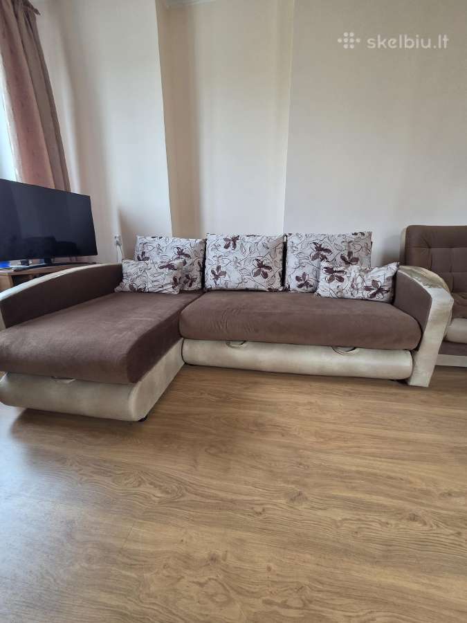 Kampinė sofa-lova ir du foteliai - nuotraukos Nr. 2
