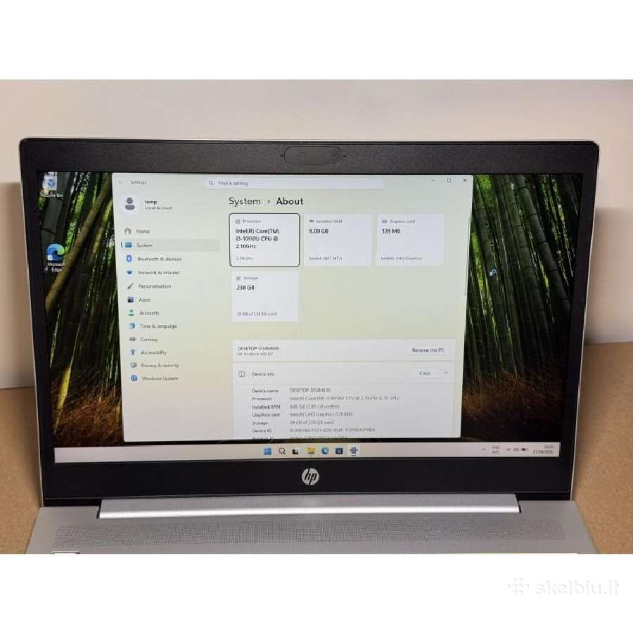 Hp Probook 450 G7 15.5 colių 8gb/256gb - nuotraukos Nr. 4