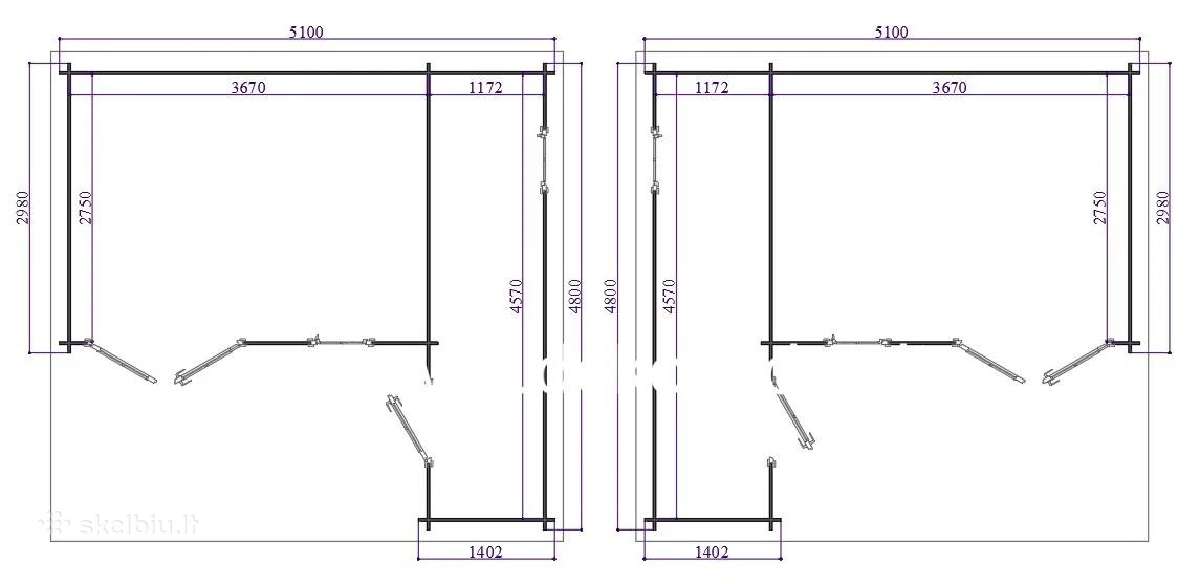 Medinis sodo namelis „nordis“ 5,10x4,80 m, 40 mm - nuotraukos Nr. 2