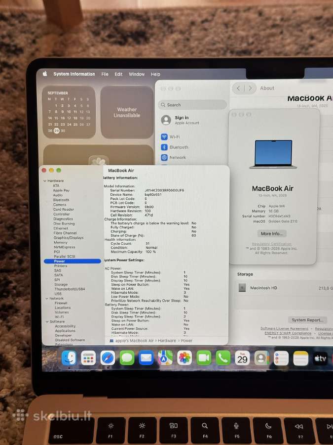 MacBook Air 13 M4 / 16gb / 256gb - nuotraukos Nr. 5