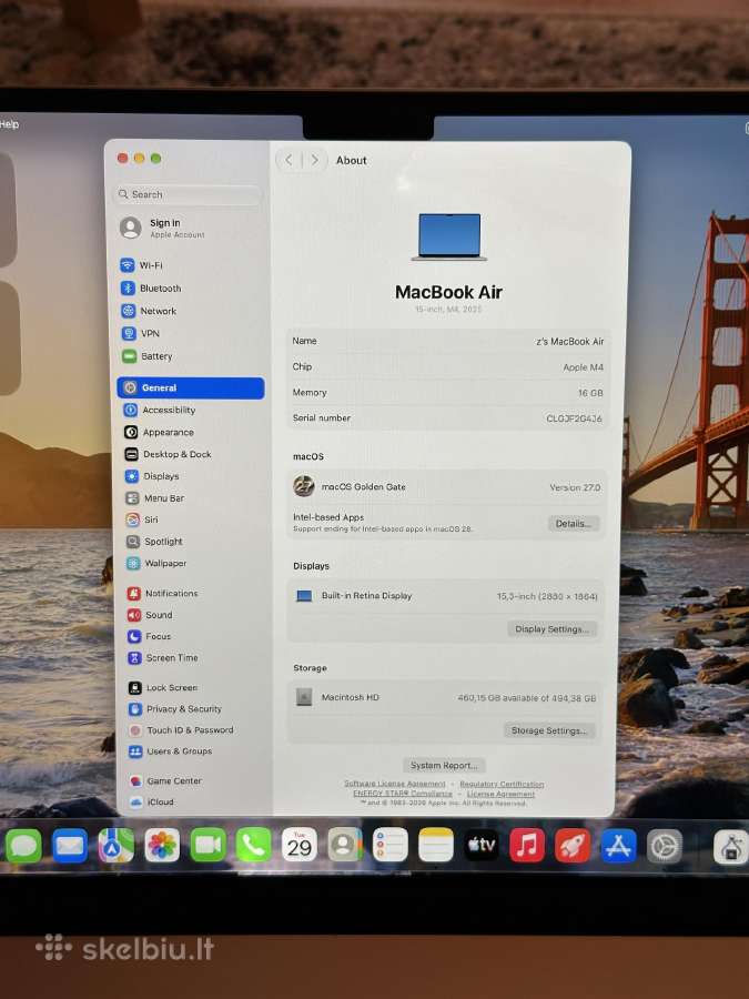 MacBook Air 15 M4 / 16gb / 512gb - nuotraukos Nr. 4