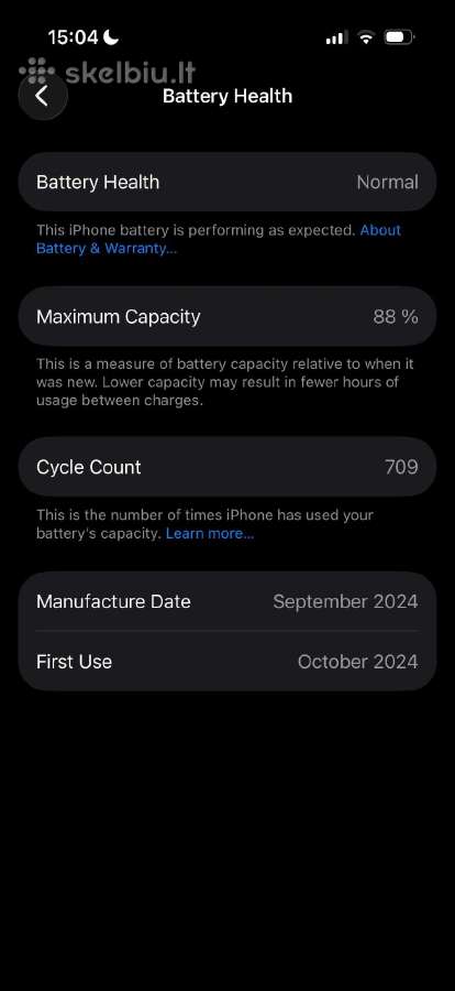 Parduodu iPhone 16 Pro, Black Titanium, 128gb - nuotraukos Nr. 4
