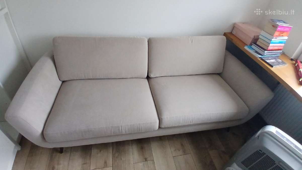 Moderni 3 vietų sofa su dideliu pufu - nuotraukos Nr. 2