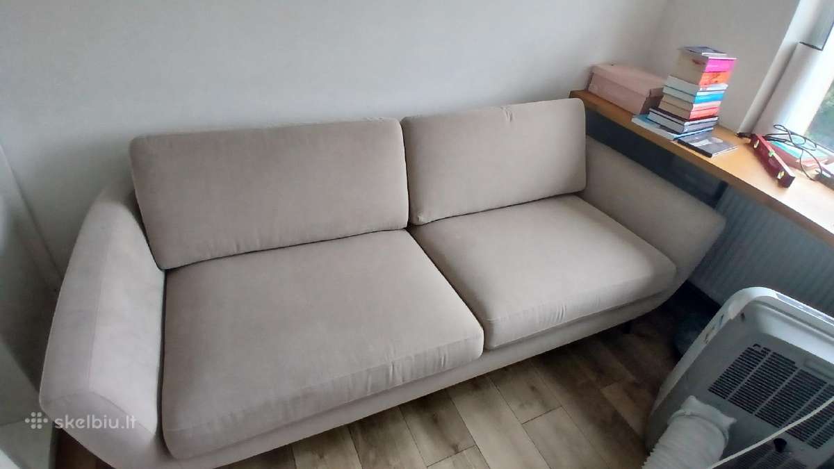 Moderni 3 vietų sofa su dideliu pufu - nuotraukos Nr. 3