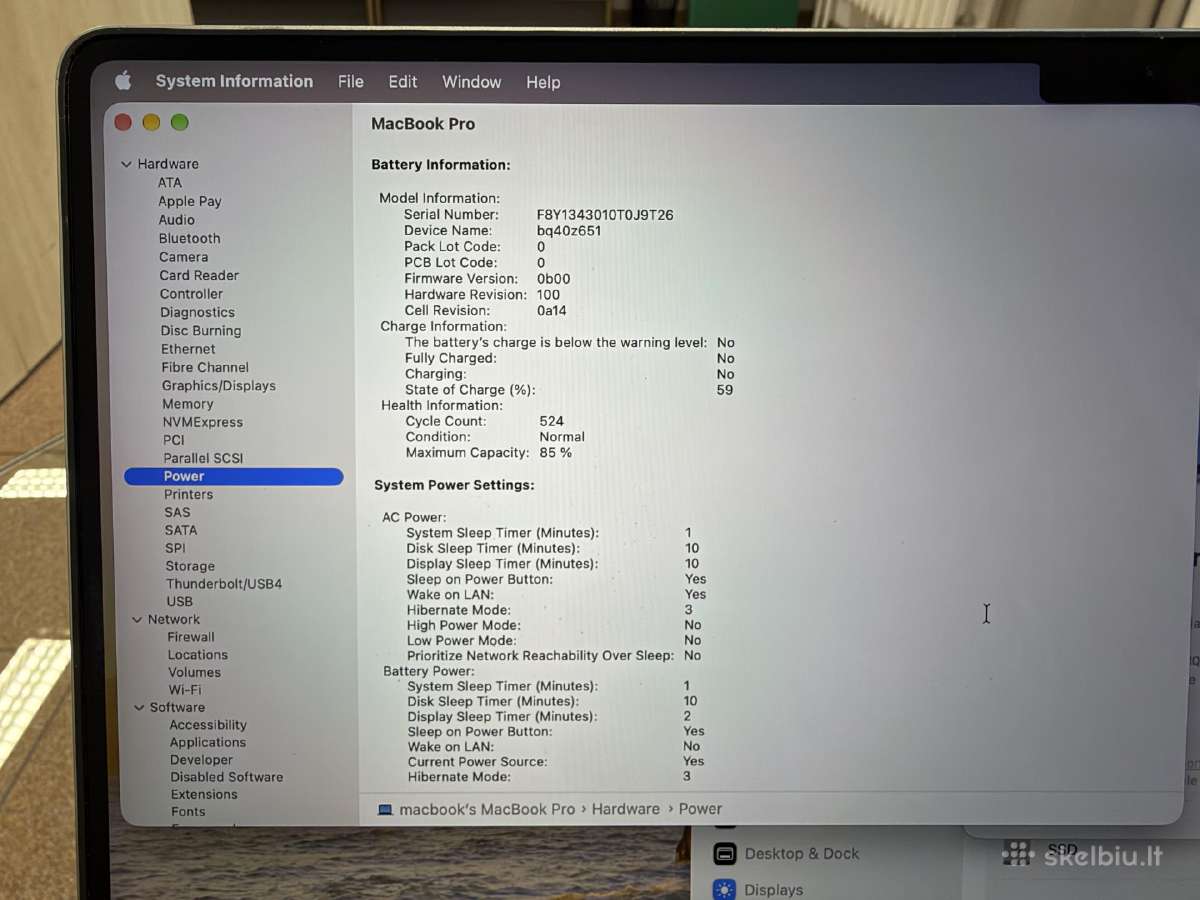 Apple MacBook Pro 2021 16 / M1 Max / 32gb /1tb #1 - nuotraukos Nr. 10