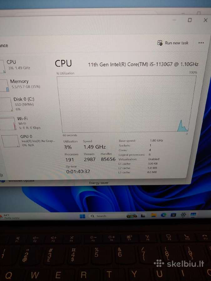 X12 i5-1130/16/12,3" Touch/2 in 1 - nuotraukos Nr. 9