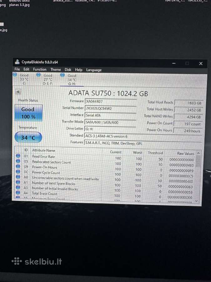 Adata Su750 SSD 1tb - nuotraukos Nr. 4