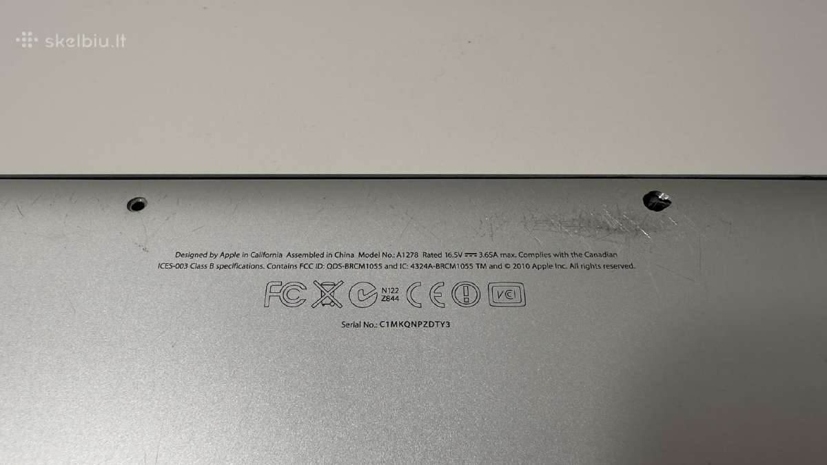 Apple MacBook Pro 13 2012 A1278 – su defektais - nuotraukos Nr. 7