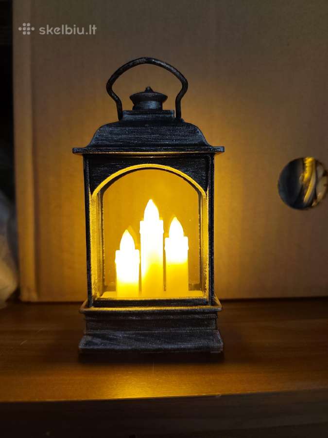 Mini dekoratyvinis LED žibintas su žvakių imitaci - nuotraukos Nr. 2