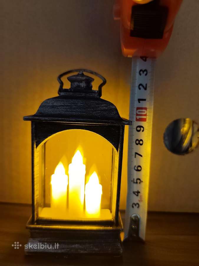 Mini dekoratyvinis LED žibintas su žvakių imitaci - nuotraukos Nr. 4